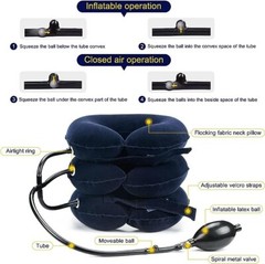 Cervical Neck Traction Device for Neck Pain Relief-Inflatable-Neck Pillow