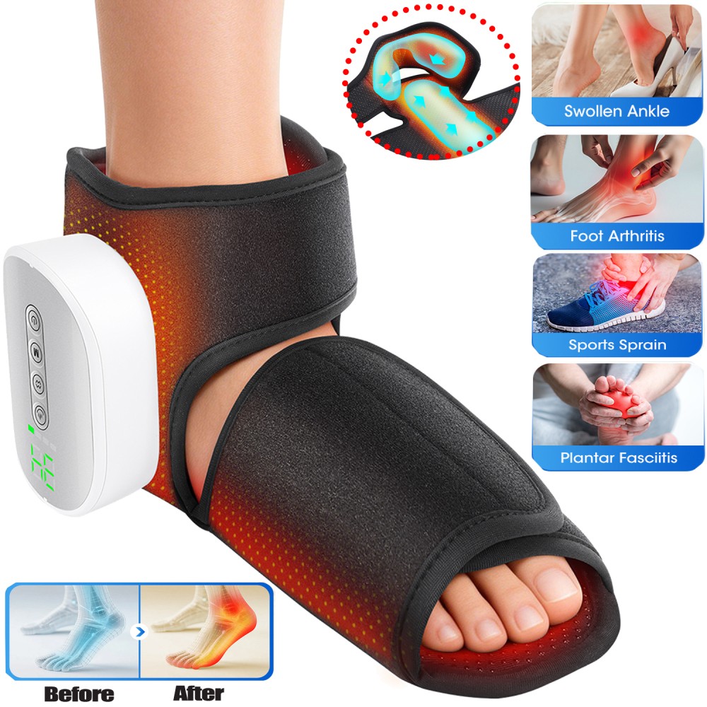 Foot Vibration Revive Massager 4 Intensity Heated & 3 Massage Modes Pain Relief