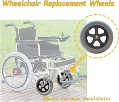 2 PCS 8 x 1.5 Inch Solid Replacement Wheels for Rollator Walker Folding Hand …