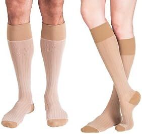 Dr. Comfort Rejuva Sand Herringbone Knee High 15/20 Unisex Large