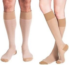 Dr. Comfort Rejuva Sand Herringbone Knee High 15/20 Unisex Large