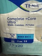 Unisex TENA Complete +Care Ultra Adult Briefs XL 52in – 62in 20ct Incontinence