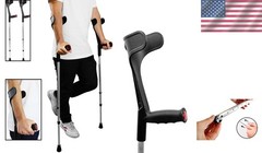 Forearm Crutches Adjustable Lightweight Aluminum Elbow Crutches Anti Slip Tip…