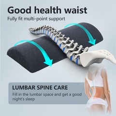Soft Lumbar Pillow – Memory Foam Back Support Cushion for Lower Back Pain Relief