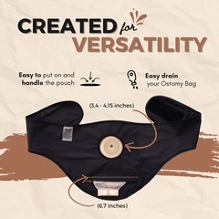 Ostomy Belt for Men & Women | Black | Ostomy Bag Covers | Ostomy Pouch Covers
