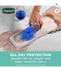 Depend Fresh Protection Incontinence Underwear for Women, Medium 88 Count