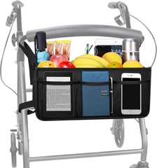 Rollator Basket, Rollator Walker Bag with Cup Holder, Folding Rollator Walker St