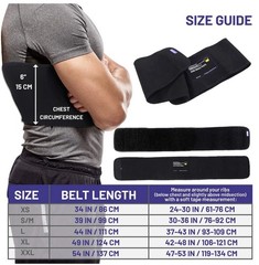 Everyday Medical Broken Rib Brace for Men & Women Size XL (Pack of 1), Black