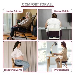 Seat Cushion, Memory Foam Chair Pad Cushion for Back Tailbone Pain Relief Black