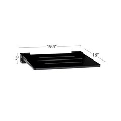Seachrome SHAFSL-185155-PBS-S-MB Slimline Wall Mounted, Folding Shower Seat, …