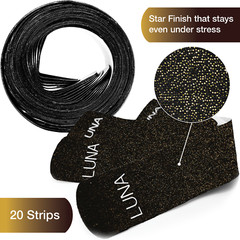 Luna Body Kinesiology Pro Tape Strips (20 Pre-cut Roll, 10″ x 2″, Starry Night)