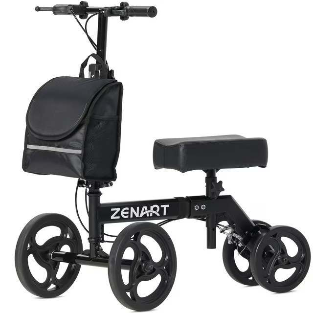 Zenart Steerable Knee Walker Deluxe Medical Scooter for Foot Injuries Compact.