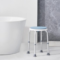 Lightweight Shower Seat with Non-Slip Feet, 360° Swivel, Up to 300 lbs Capacity