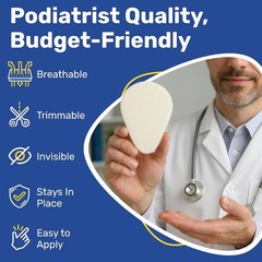 Comfortable 1/4” Thick Metatarsal Pads – Pain Relief for Men & Women, 12-Pack