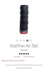 XCeltrax AIR TALL – DJO – DONJOY – Walking Air Boot FooT SIZE- LARGE – Black