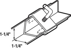 2 Pack Bed Frame Rail Clamps 1-1/4 Inch Steel Heavy Duty Secure DIY Installation
