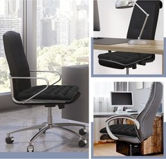 Comfortable Machine Washable Black Velvet Chair Cushion – 1 Count, 16.5×15.7