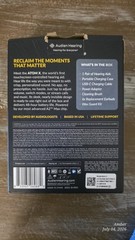 Audien Hearing Atom X CIC Rechargeable Bluetooth Noise Control 4-Setting Case