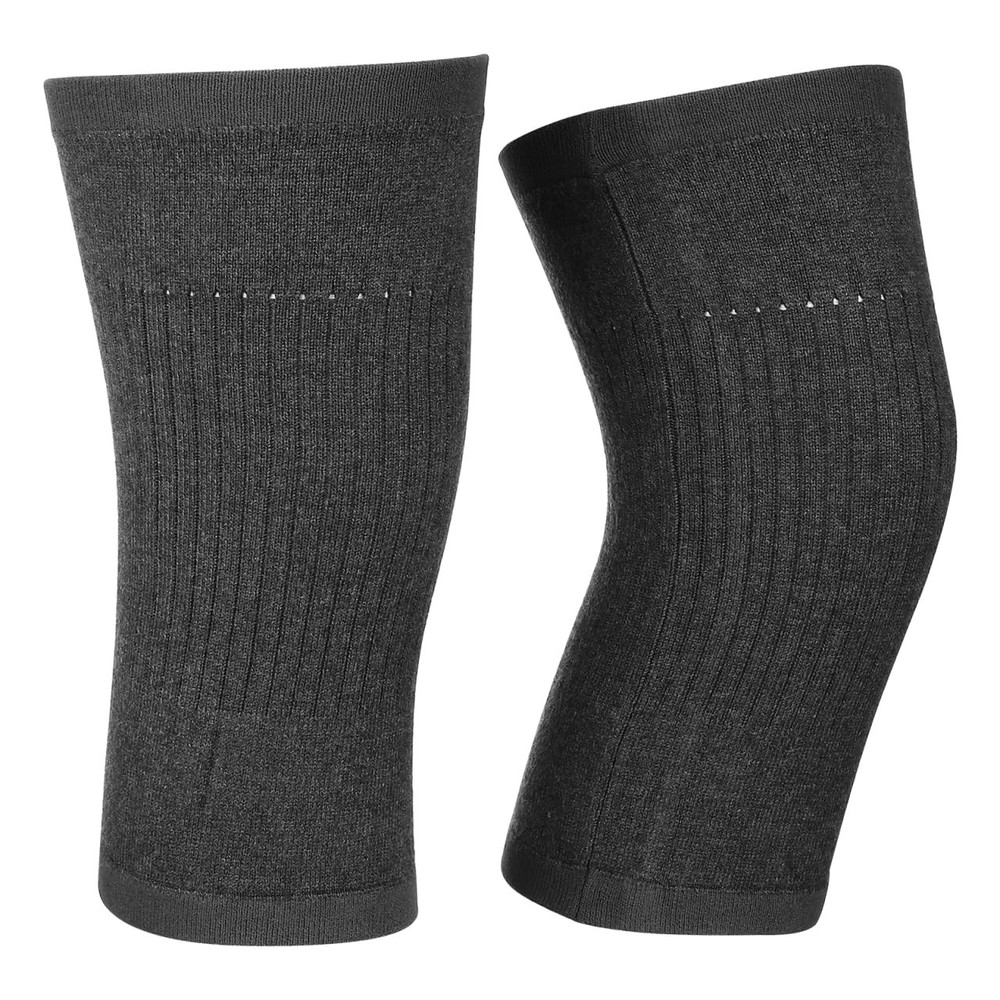 Dark Grey Cashmere Wool Thermal Knee Joint Brace Pad Warm Leg Sleeve
