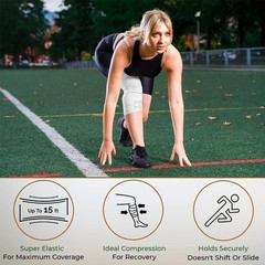 Elastic Compression Bandage Wrap 1 Roll for Ankle Foot Calf Sports Sprains