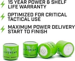 Viridian CR 1/3N Tactical Energy Plus Lithium Batteries, 3 Bulk Pack of 6