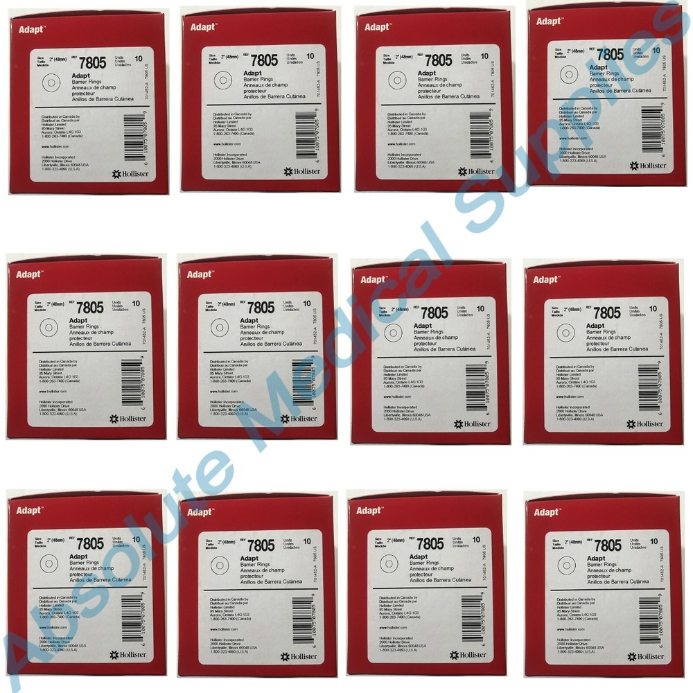 *120-Pieces* Hollister Adapt Flat Ostomy Barrier Ring 2″ 48mm 7805