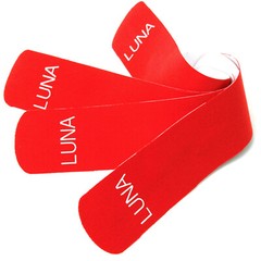 Luna Body Kinesiology Pro Tape Strips (20 Pre-cut Roll, 10″ x 2″, Rockin‘ Red)