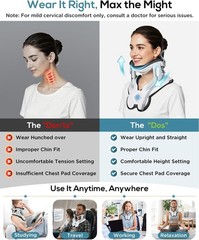Cervical Neck Traction Device: Neck Stretcher for Cervical Pain Relief, Electric