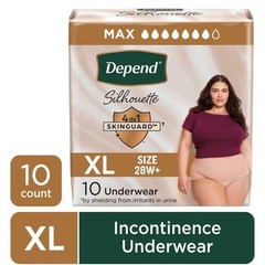 Depend Silhouette Women’s Incontinence Underwear, XL, 48 Count
