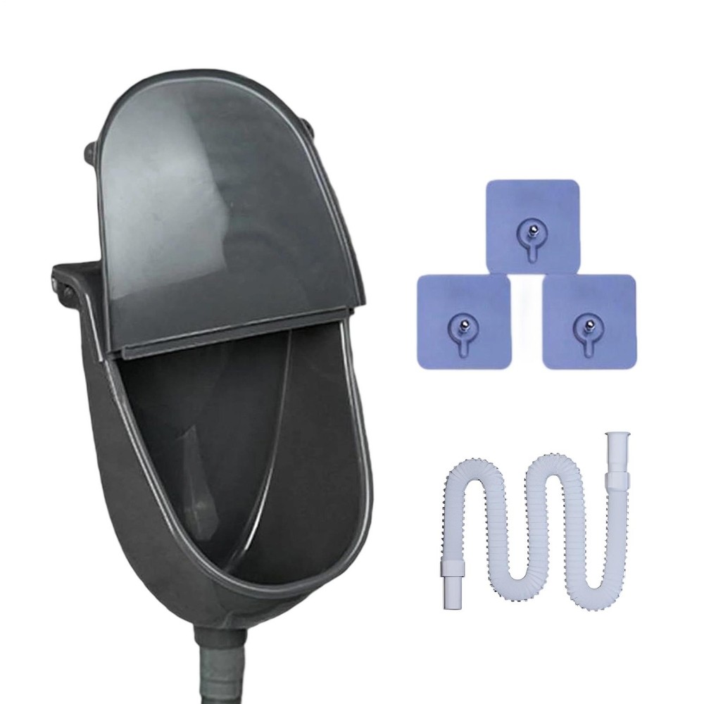 Male Urinal With Lid Adhesive Suction Adjustable No Drill Wall Mounted Urinal