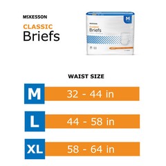 18 McKesson Adult Disposable Diaper Briefs Underwear L Tab Closure Cloth-Like