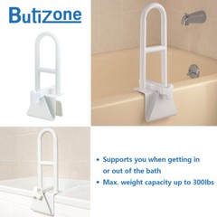 Bath Safety Bar Bathtub Rail Grab White Bathroom Shower Handle Tub