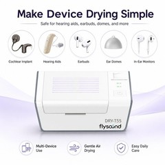 Hearing Aid Dryer Dehumidifier Box with LED Light, USB Powered, 2H/8H Modes, Aut