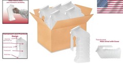 Portable Male Urinal, Translucent Receptacle, 48 Pack