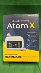Audien Hearing Atom x Wireless Rechargeable OTC Hearing Aids New (E4)