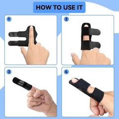Neoprene Trigger Finger Splints for Index, Middle, & Ring Fingers – 2 Pack