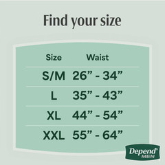 Depend Fresh Protection Men Incontinence Underwear L 40 Count