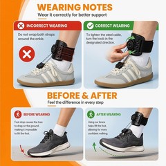 Foot Drop Brace adjustable Soft Walking Support Longer Comfort Straps Orthotics