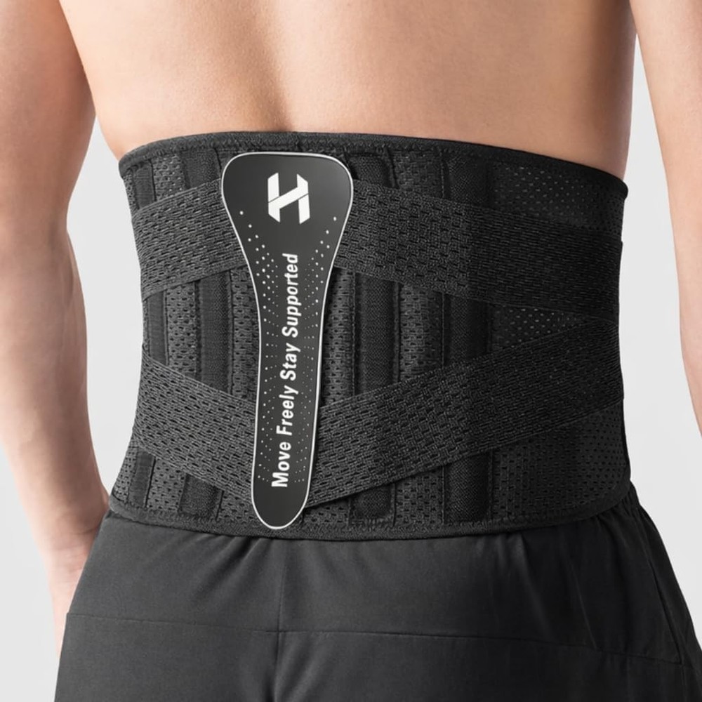 XL Adjuststable Back Brace Men Women Lumbar Support Belt 7 Flexible Support Bars