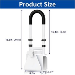 Adjustable Bathtub Safety Rail, Bathtub Handle Grab Bar with Non-Slip Grip