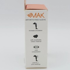 IMAK Arthritis Knee Sleeve Sz Large 19″-21″ Mild Compression A20152 Gray /Black