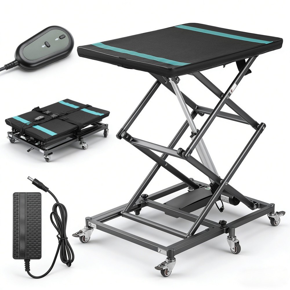Portable Electric Lift Table Platform for Wheelchair 24-90cm Height Lifting USA