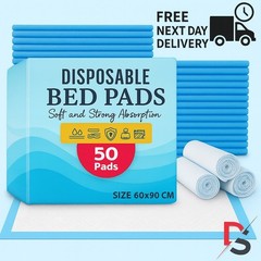 50x Disposable Incontinence Bed Pads 90 x 60cm–Highly Absorbent Sheets Bed Mats