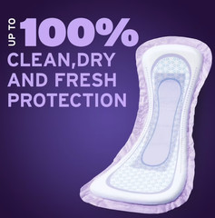 Poise Overnight Incontinence & Postpartum Pads, 8 Drop Extra Coverage, 72 Count