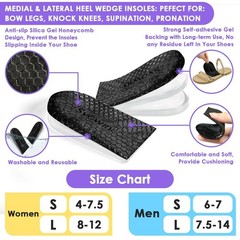 Svowin 3 Layers Adjustable Supination L: W 8-12/ M 7.5-14, Black