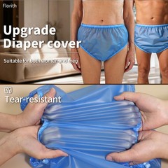 2 Pack Waterproof Adult Incontinence Pants – Reusable Diaper Covers, Side Leak P