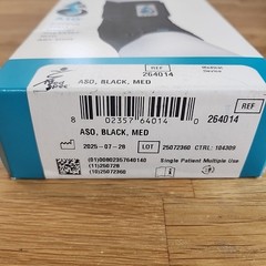Med Spec ASO Ankle Stabilizer Left or Right Medium Model 264014 Black NEW IN BOX