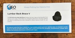 ISO Preferred Lumbar Back Brace V BA205 Black / Disc Herniation / Strain Support
