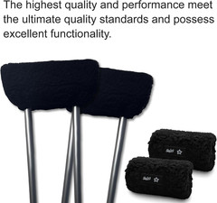 Plush Memory‑Foam Crutch Underarm Pad & Hand‑Grip Covers–Universal Fit, Breathab