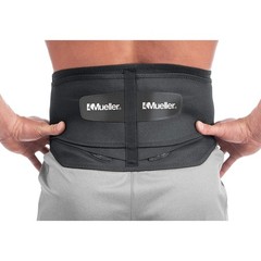 Mueller Lumbar Back Brace with Removable Pad: Extended Plus Size (Black)